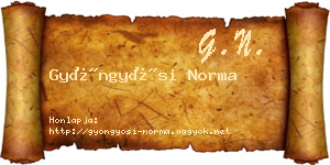 Gyöngyösi Norma névjegykártya